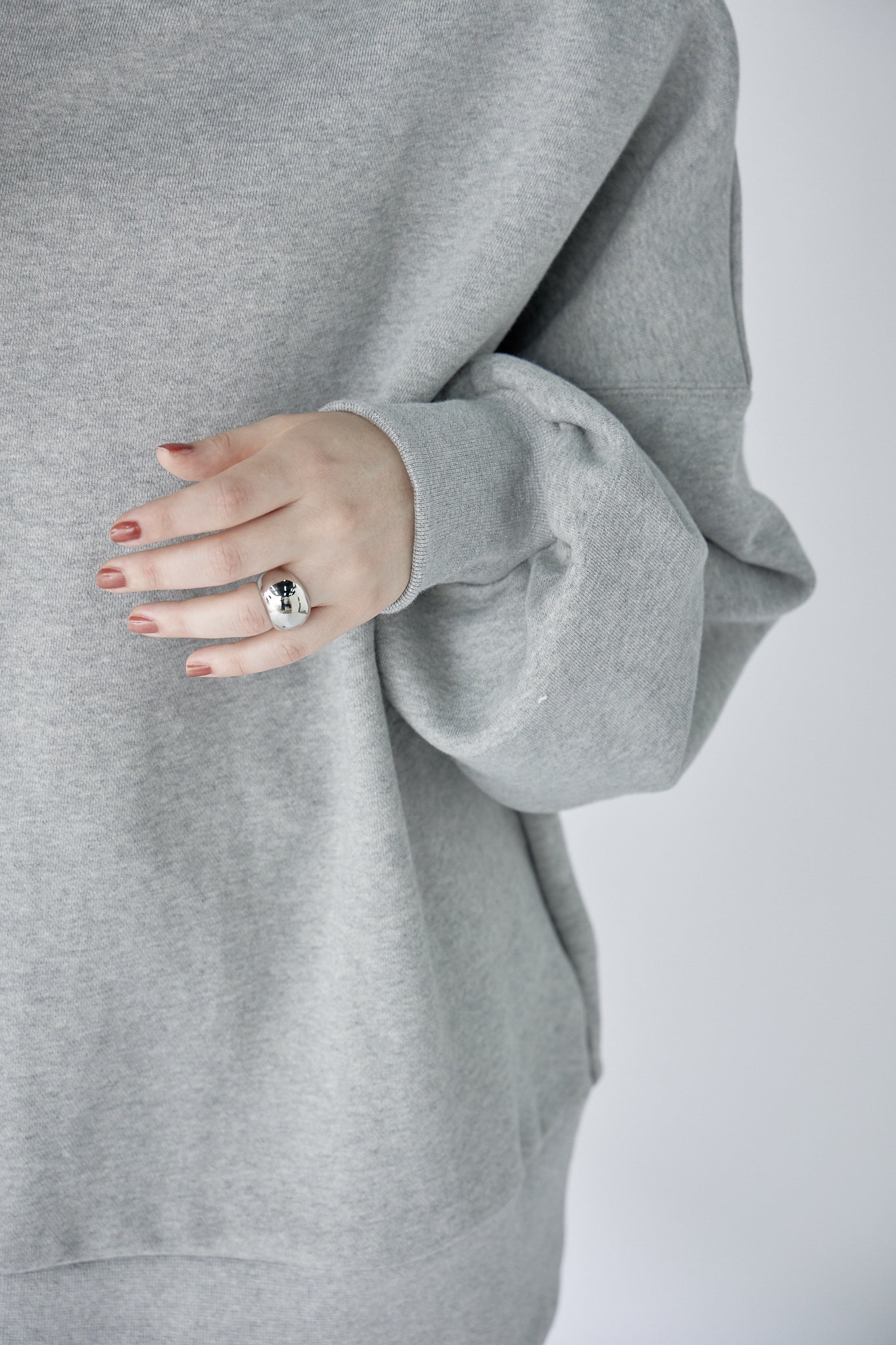 edge neck sweater (-grey-)